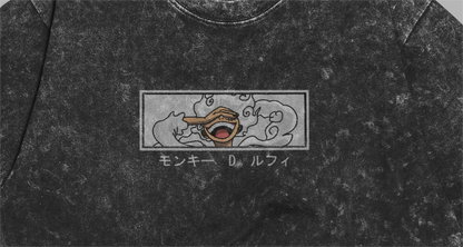 Luffy Gear 5 Acidwashed T-Shirt | One Piece Streetwear | Limited Edition Anime Tee
